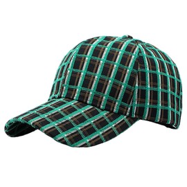 White Fang CZA304 Checkered Cap, Casual Design, Hat, Checkered Pattern, Stylish, Men's, Women's,, Black