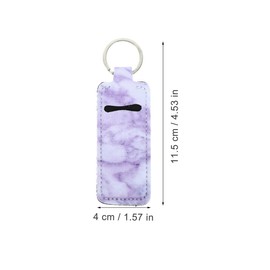 [LIFKOME] 4pcs Lipstick Bag Neoprene Key Holder Hanging Neck Lipstick Case Para Lipstick Sleeve Lip Balm Keychain Holder Key Nylon, As shown