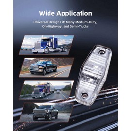 LBRST 4" Inch Round LED Trailer Tail Lights Stop Turn Tail Brake Lights 2.5" LED Truck Trailer Light Oval Red Side Fender Marker Lights Replacement for Trucks RV 12V