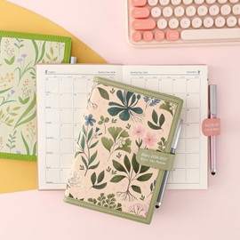 Mljtoyo Academic Diary 2026-2027 A5 Page a Day,Soft Cover Organiser Daily Planner from Jul 2026 to Jun 2027,A5 Day to Day Planner with Pen,Stickers,Back Pocket,3Bookmarks (Matcha Green, A5)
