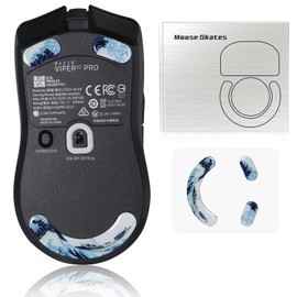 IMMOENUC Mouse Sole Glass Mat for Viper V2 Pro Wireless Mouse Mouse Heavy Duty Low Friction (White Color)