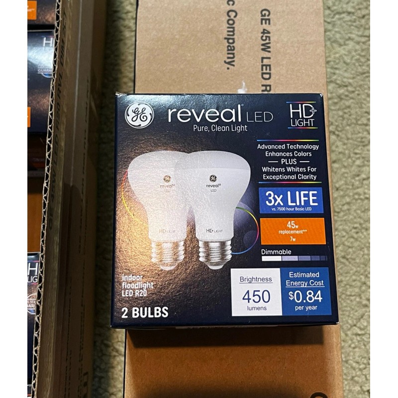 GE 12 Bulbs (case) Reveal LED Indoor Floodlight 3X Life