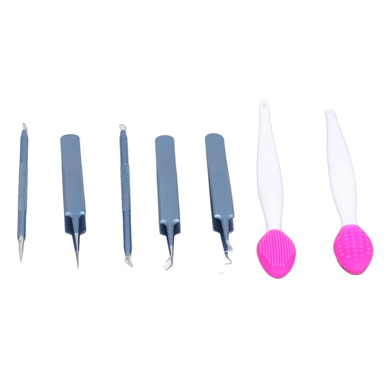 Blackhead Remover Tweezers Kit with Hot Compress Towel Clean Brush