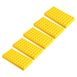 PATIKIL Vial Rack for 2ml Autosampler Vials, 5 Pack Vial Tray Holder 50-Well Stackable Test Tube Rack Vial Holder for Microcentrifuge Tubes, Yellow