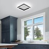 Vloitgol Square LED Hallway Ceiling Light, 6000K Cold White Black