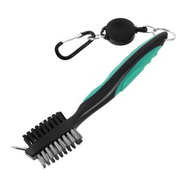 Abaodam Lightweight Plastic Golf Club Cleaning Brush with Dual Sided Grooves for Precision Cleaning Ergonomic Grip Wear Resistant Design Outdoor Use Easy to Carry Golf Accessory Green