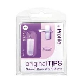 Salon System - Original natural nail TIPS (Size 8) Full Well