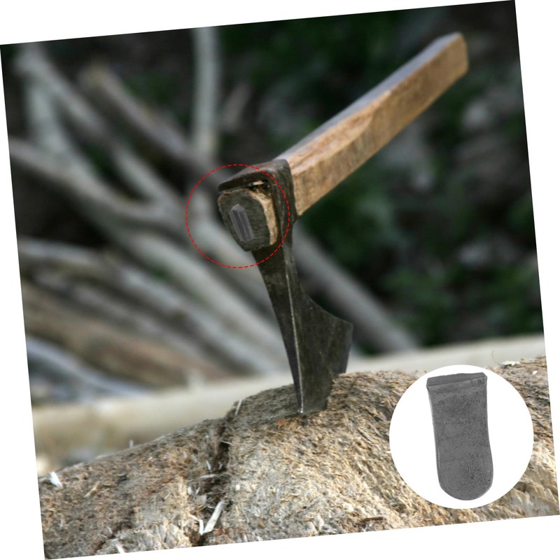 KONTONTY Sturdy Iron Axe Wedge Camping Axe Handle Knobs Fixing
