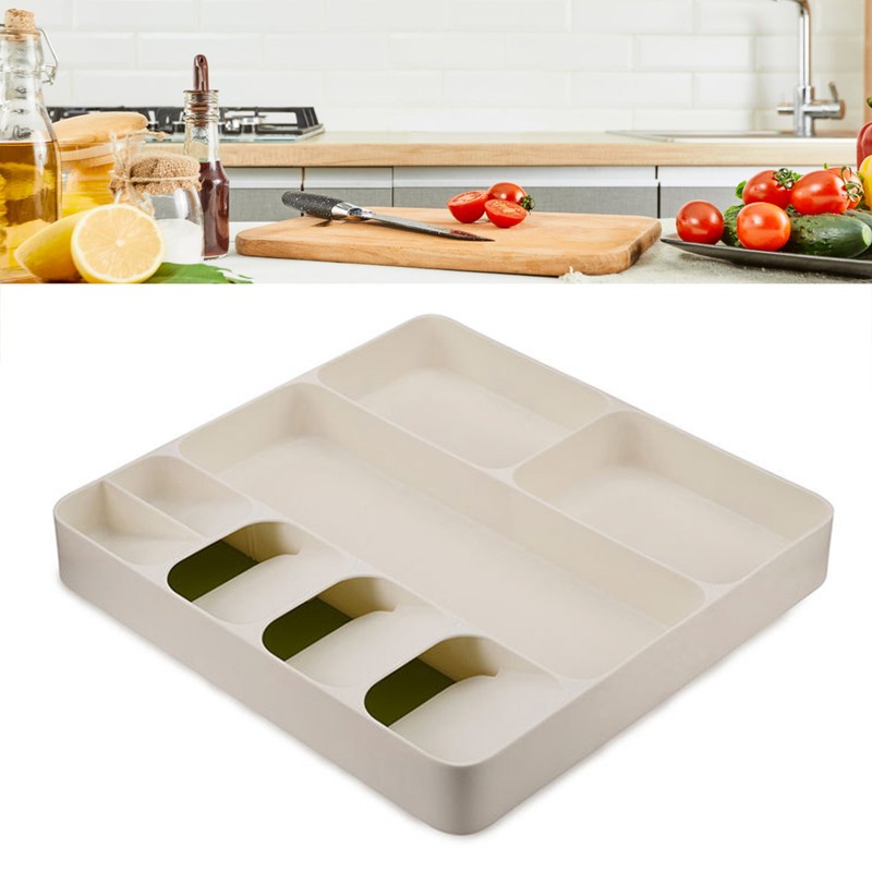 Silverware Drawer Organizer 3 in 1 Eco Friendly Plastic Multifunction