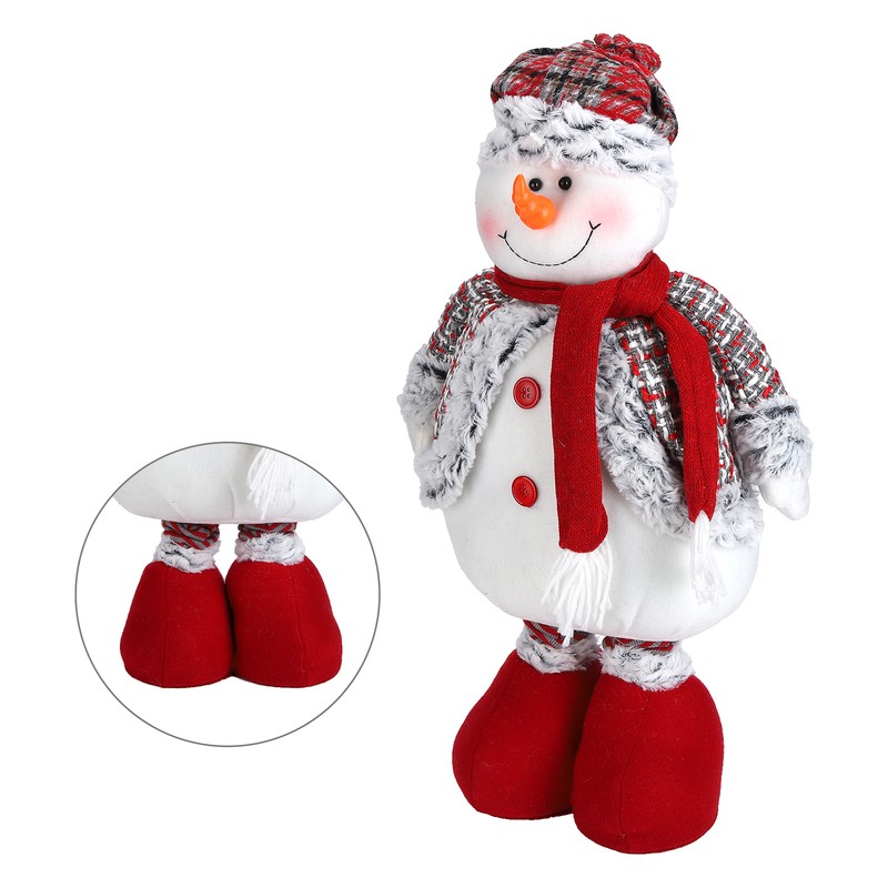 Retractable Standing Snowman Doll Toy Christmas Decoration for Birthday Festival