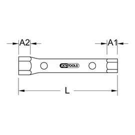KS Tools 518.0870 Classic Tubular Box Spanner, 6 x 7 mm
