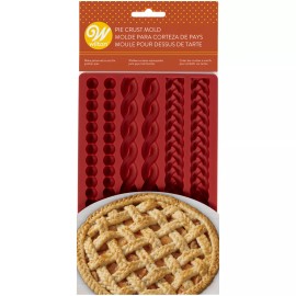Wilton Silicone Pie Crust Impression Mold Wilton Braid Rope Pearl