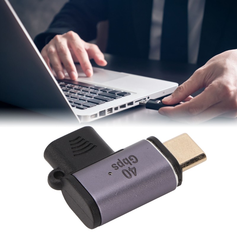 Magnetic Type C to Type C Adapter 24pin Elbow PD100W