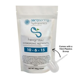 Aerospring 10-6-15 Hexgrow Powdered Hydroponic Nutrients - All-in-One Plant Food for Vigorous Plant Growth and Quality Fruit and Blooms