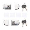 INCREWAY 2pcs Showcase Lock, Zinc Alloy Drill Glass Door Lock