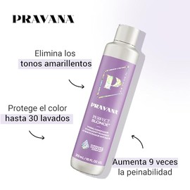 PRAVANA Perfect Blonde Acondicionador para Cabello 300 ml, Matiza, Nutre y Aporta Brillo, para Cabello Rubio, Plata o Decolorado, Suaviza, Protege y Da Fuerza, Sistema Dual, Reduce Rotura
