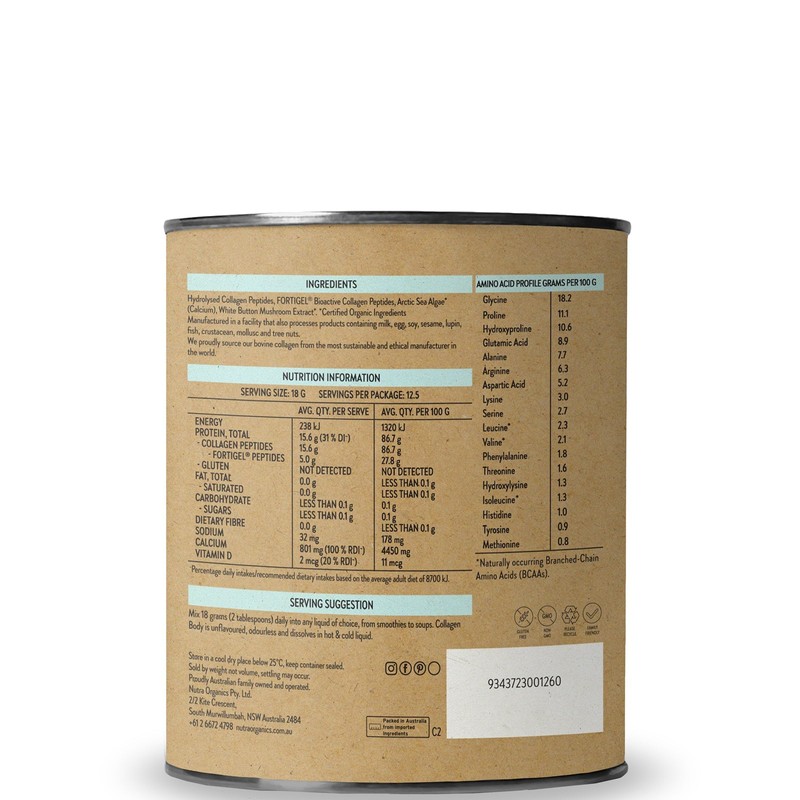 Nutra Naturals Collagen Body - Unflavoured 225g