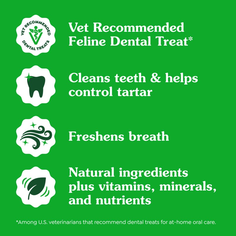 Greenies Feline Adult Dental Cat Treats, Oven Roasted Chicken Flavor,