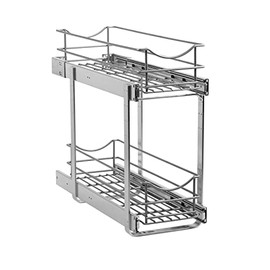 Knape & Vogt Simply Put 8-in W x 19.2-in H Metal 2-Tier Pull Out Cabinet Baskets