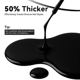 MAYCHAO Black Swirl Gel Liner Nail Art Polish, 8ml Classic Gel Color Built-in Thin Brush, UV Light Cure for French Nail Tips DIY Manicure at Home Salon