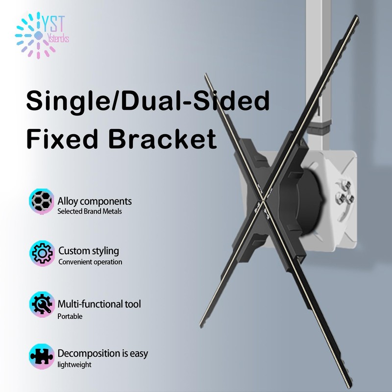 YSTEROKS 3D Holographic Fan Display Bracket Adjustable Ceiling Bracket for