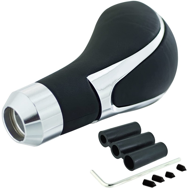 Lunsom Leather Gear Shift Knob R Shape Shift Knob Universal