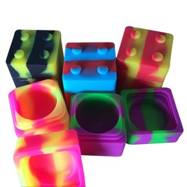 Gentcy 11ml 10Pcs Silicone Container Concentrate Storage Square Silicone Jar $1.39/pcs