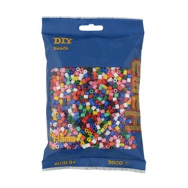 Hama Beads Bag | Approx. 3000 Midi Fuse Beads | Mosaic Decoration Arts & Craft for Creative Children Ages 5+ | Mix 00