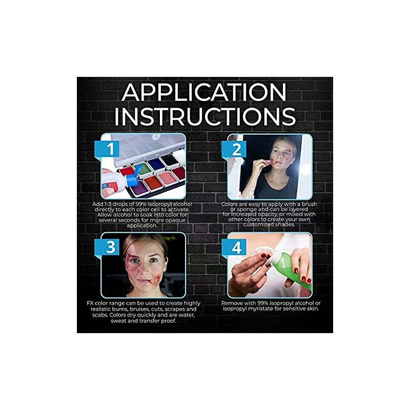 Alcohol-based bodyPainting - Skin Illustrator FX - 12 x Base