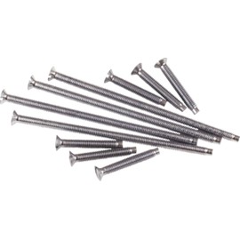 Knightsbridge 75mm / 3" Chrome Switch/Plug Socket Screw Longer x10