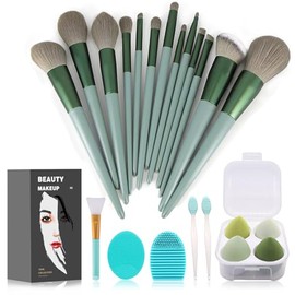 Juego de 22 brochas de maquillaje para base, brochas de sombra de ojos, juego de brochas de maquillaje (Juego de 22 piezas grande)                    