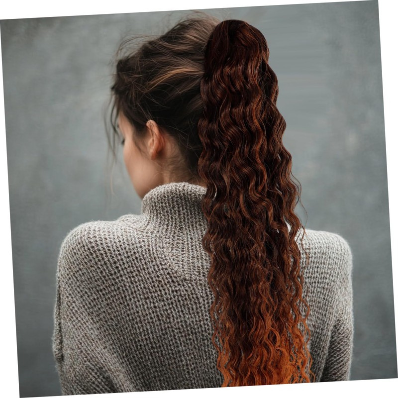 Mikinona African Curly Ponytail Hair Wig for Women Braided Hair