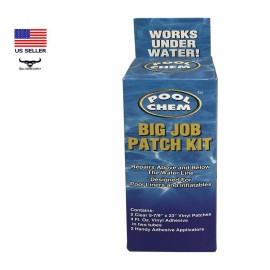 PoolChem Swimming Pool Vinyl Liner Adhesive Repair Patch Kit - Works Above & Below Water