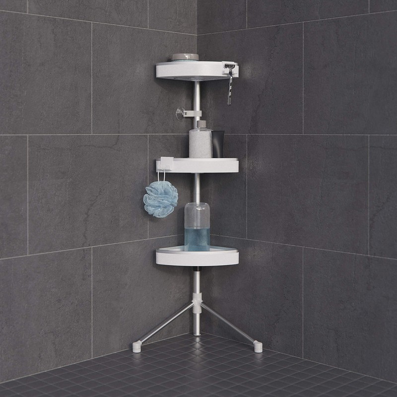 Better Living HiRise 3 Standing Shower Caddy, Adjustable 3 Large
