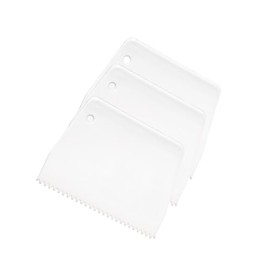 Luvilly 3PCS Plastic Trowel Glue Spreader Set for Hardwood Flooring and Epoxy,Notched Trowel and Adhesive Spreaders.(5.31 * 3.74IN)