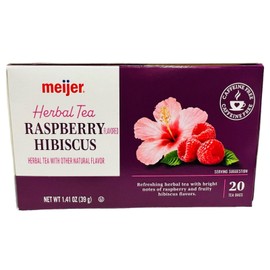 Meijer Herbal Tea Raspberry Hibiscus Tea Bags 1.41 oz (20 tea bags)