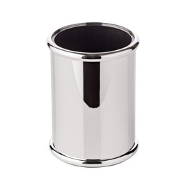 Edzard Pen Holder, Silver, Round, 3.5 inch - Pen Box, Pen Stand for Office - Desk Organizer, Office Organizer, Container, Storage for Pens - Accessories