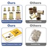Rivet Nuts,100Pcs 1/4-20 SAE Rivet Nuts,Zinc Plated Carbon Steel Rivet