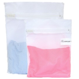 Olanmarp Premium Wäschenetz-Set für schonende Reinigung Wäschetasche Wäschebeutel Laundry Bag für Empfindliches, Bluse, BH, Babykleidung, Wash Bag (2 Stück Netze (1x40*24cm + 1x 50 * 30cm))