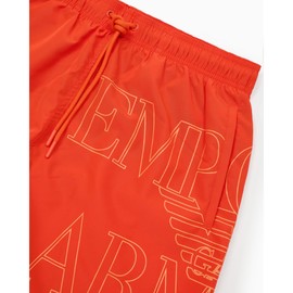 Emporio Armani Men's Mid Boxer Swimming Trunks, Red.com