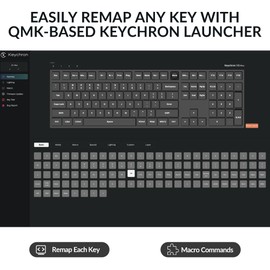 Keychron Keychron V6 Max Wireless Custom Mechanical Keyboard, 2.4 GHz Bluetooth QMK Full-Size Layout RGB with Hot-swappable Gateron Banana Switch Compatible with Mac Windows Linux