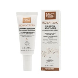 MartiDerm Pigment Zero DSP Crema Renovación. Crema facial despigmentante reduce, previene las manchas y unifica el tono de tu piel durante la noche. Alfa-Hidroxiácidos + Genisteína - 40 ml