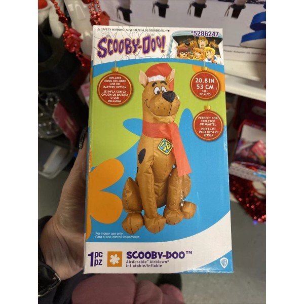 Gemmy Scooby-Doo Mystery Fun Christmas Santa Hat Airblown Inflatable New