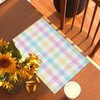 Linen Spring Placemats Set of 4 Buffalo Check Plaid Easter