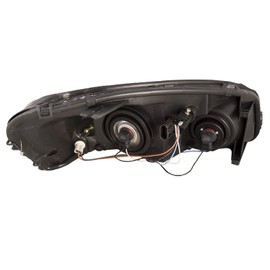 HEADLIGHTSDEPOT Chrome Housing Halogen Headlight Compatible with Buick Pontiac Saturn Montana Relay-1 Relay-2 Relay-3 Sv6 Terraza Uplander Includes Left Driver Side Headlamp