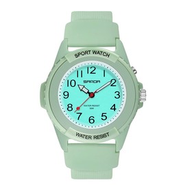 Women's Sports Watch Analogue Unisex Quartz Watches Waterproof Watches for Men Women Watches with Night Light for Fashion Casual Match or Sports Activities, Green, Strap.