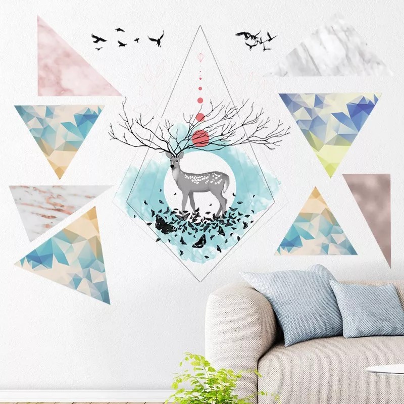 DaraBaby Vinil Decorativo Pintura Estilo Nórdico Venado Sala Hogar