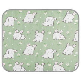 SEHANY Cartoon Rabbit Cute Dog Cooling Mat, 28" x 22", Portable Washable Ice Silk Pet Bed Cooling Mat Dog Cat Summer Cooling Pad for Crate Pet Bed Sofa Floor