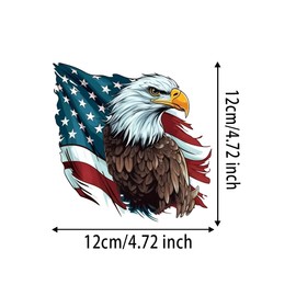 2pcs American Flag Eagle Sticker, 4.72"x4.72", Waterproof and Scratch Resistant Self-Adhesive Sticker, Suitable for Cars, Laptops, Windows, Walls - Smooth Surface Adhesion |#CZ309