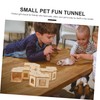 Gatuida Wooden Hamster Tunnel Maze Pet Labyrinth for Small Animals